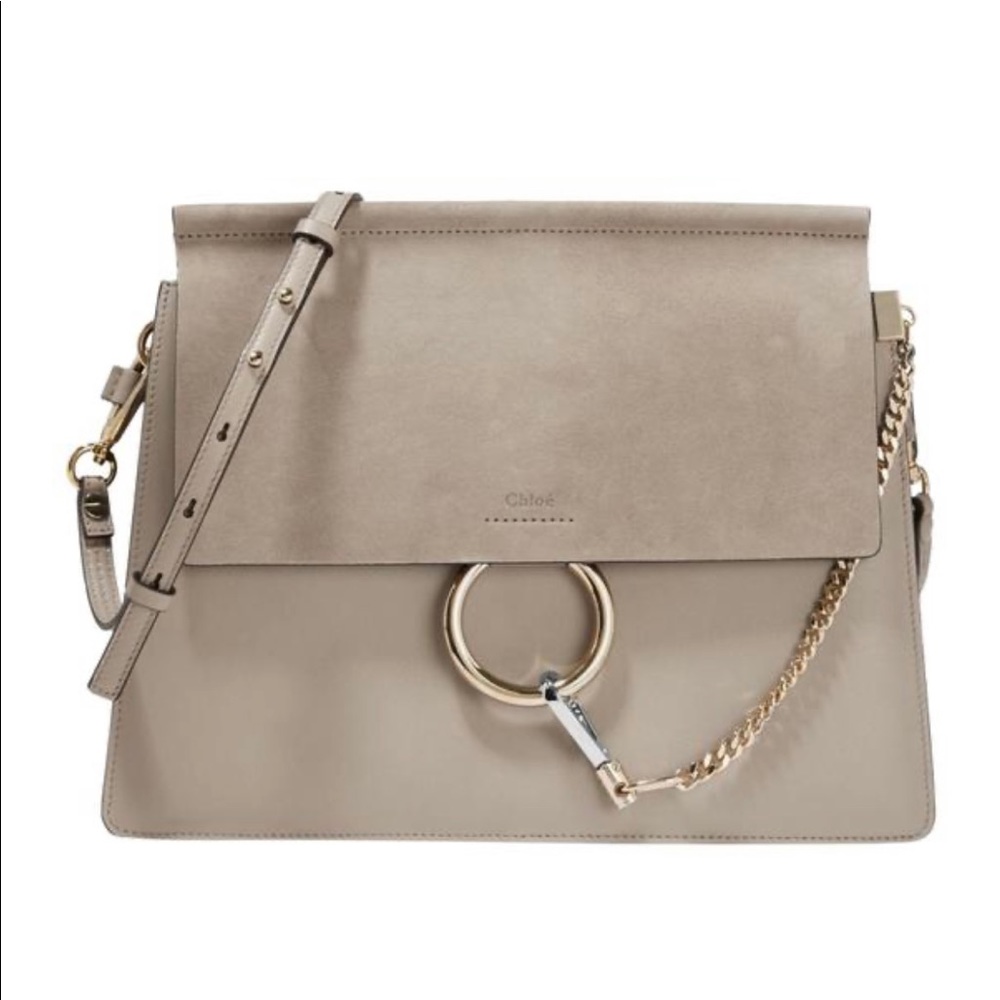 Chloe Faye medium shoulder bag in Motty Gray